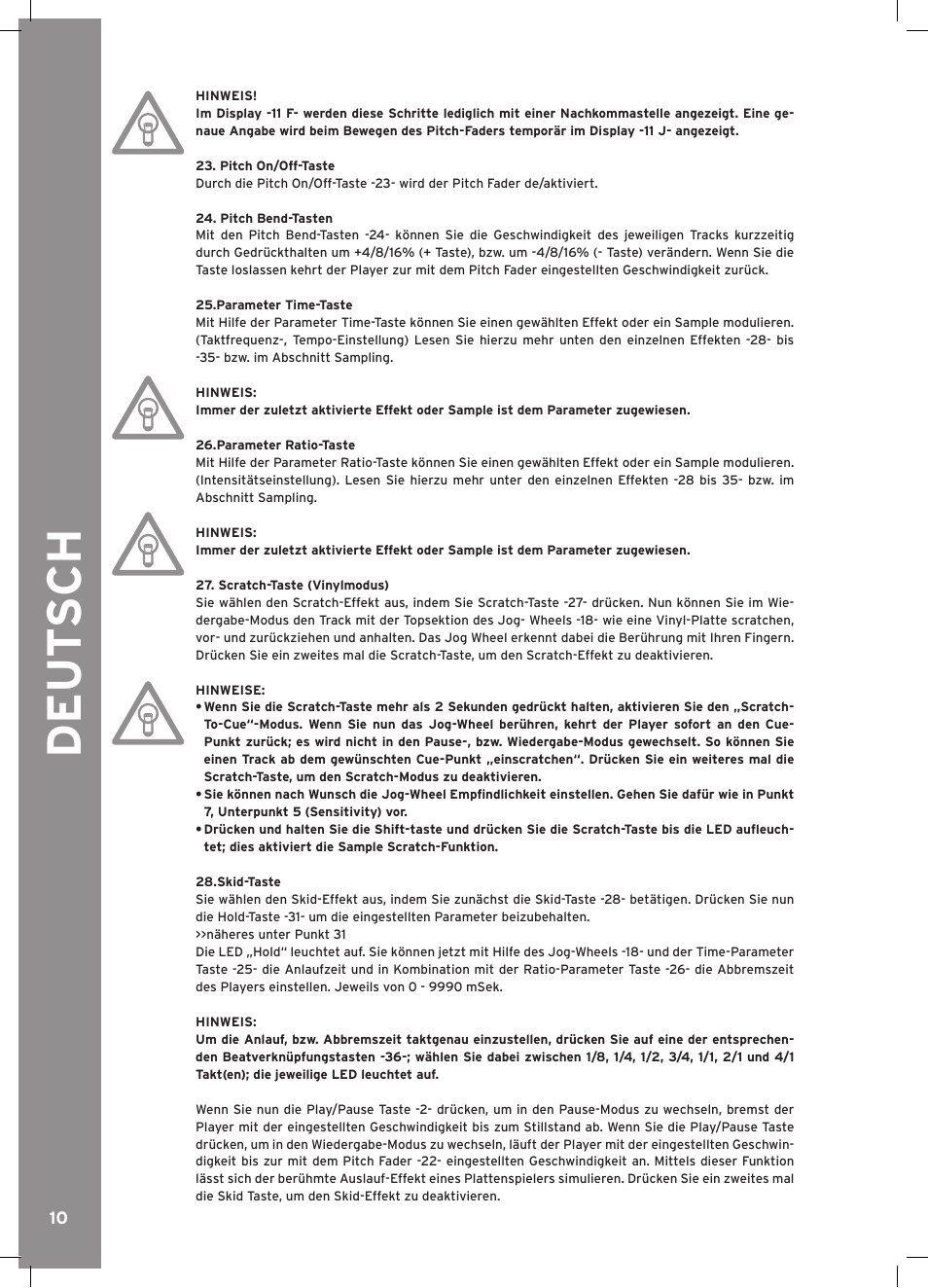 Deu t s ch | Reloop RMP-3 ALPHA LTD. User Manual | Page 10 / 80