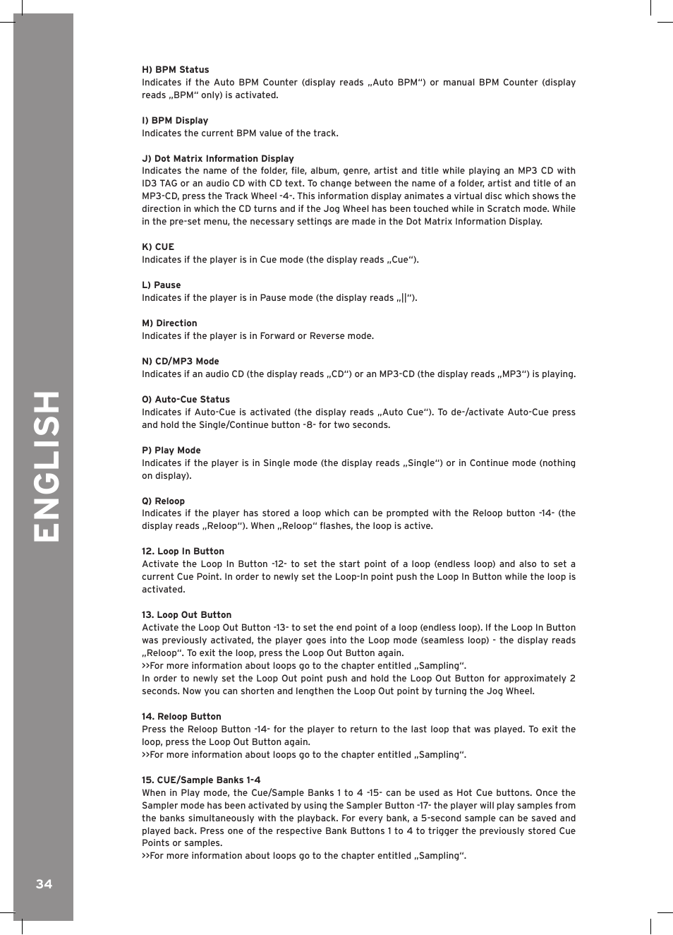 English | Reloop RMP-3 ALPHA LTD. User Manual | Page 34 / 80