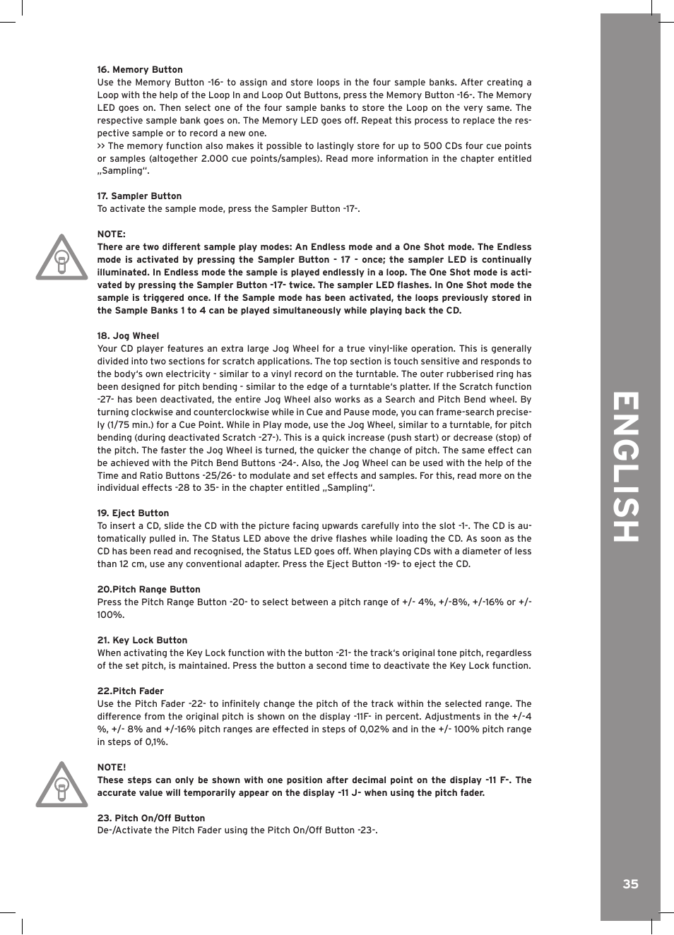 English | Reloop RMP-3 ALPHA LTD. User Manual | Page 35 / 80