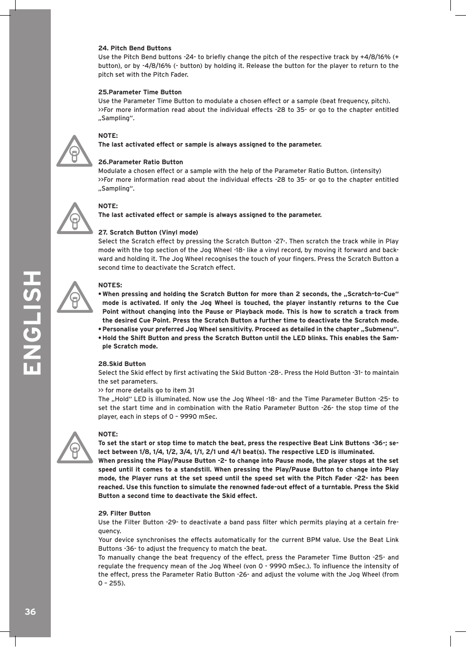 English | Reloop RMP-3 ALPHA LTD. User Manual | Page 36 / 80