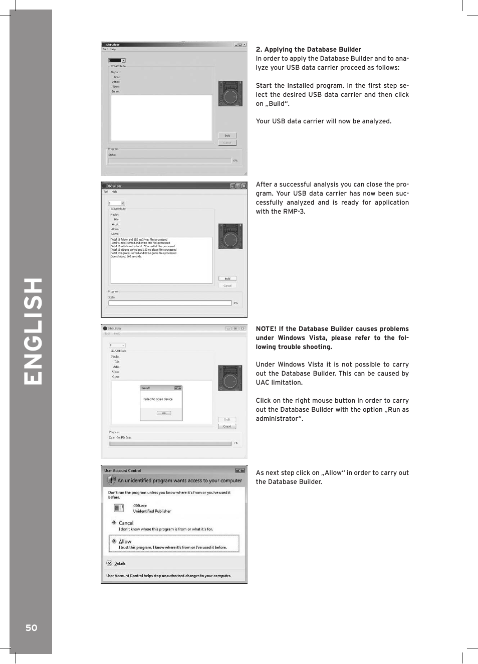 English | Reloop RMP-3 ALPHA LTD. User Manual | Page 50 / 80