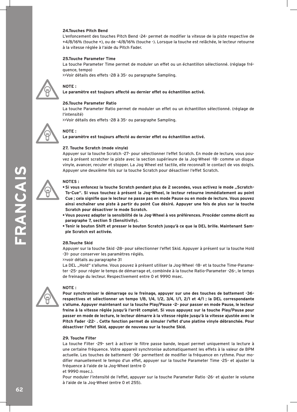 Fr anc ais | Reloop RMP-3 ALPHA LTD. User Manual | Page 62 / 80