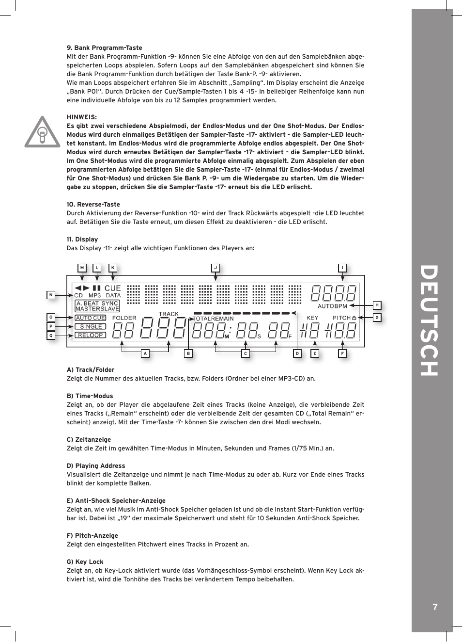 De ut s ch | Reloop RMP-3 ALPHA LTD. User Manual | Page 7 / 80