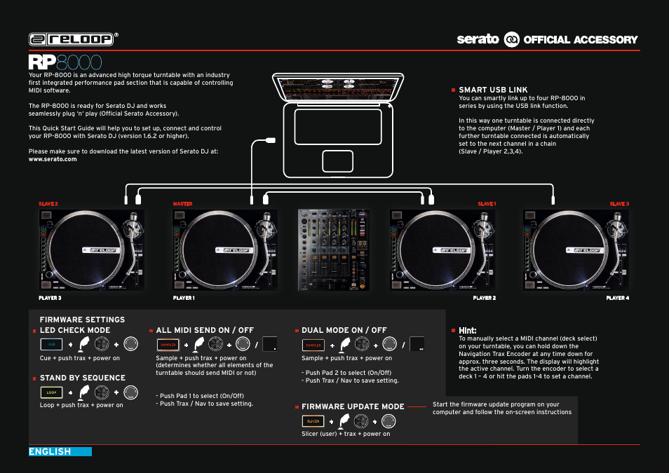 Reloop RP-8000 - Quickstart Guide User Manual | 5 pages