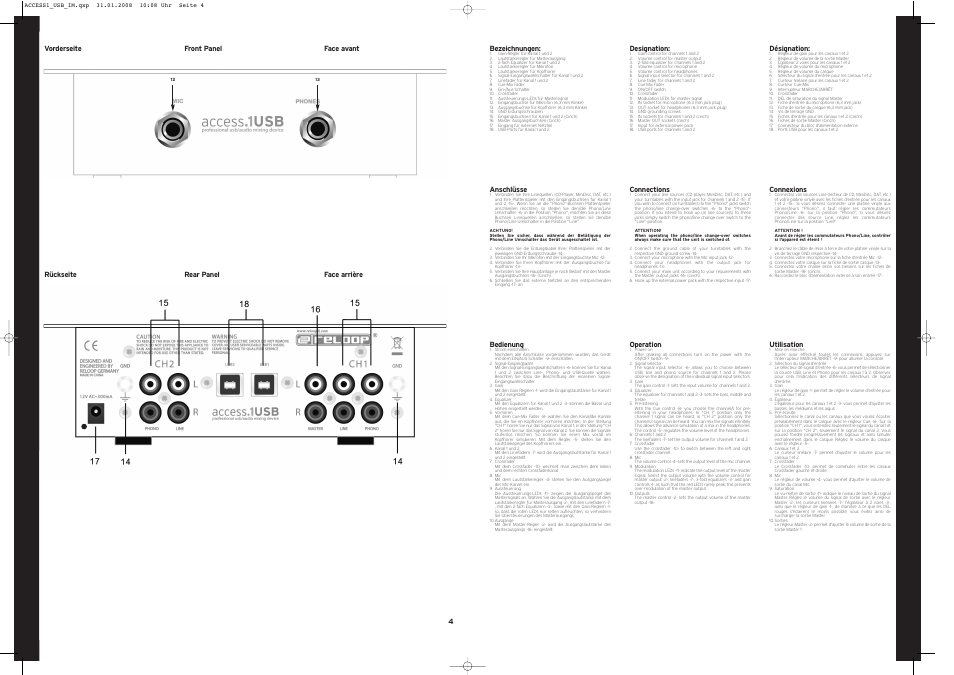 Reloop ACCESS.1 USB User Manual | Page 4 / 8