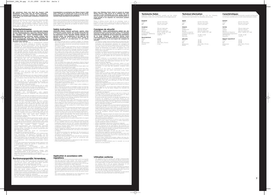 Reloop ACCESS.1 USB User Manual | Page 7 / 8