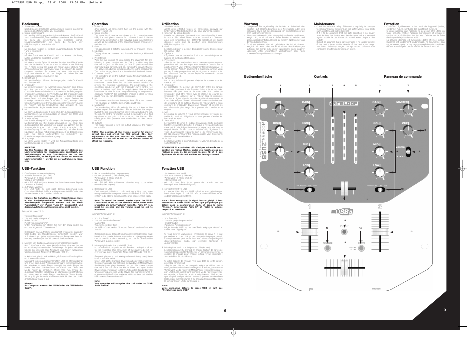 Reloop ACCESS.2 USB User Manual | Page 3 / 8
