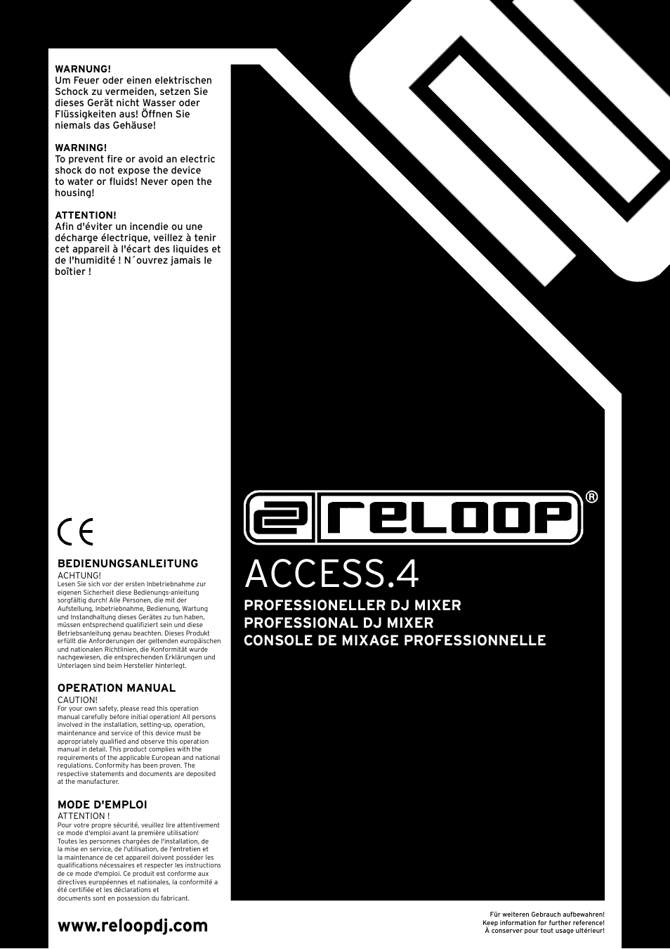Reloop ACCESS.4 User Manual | 12 pages