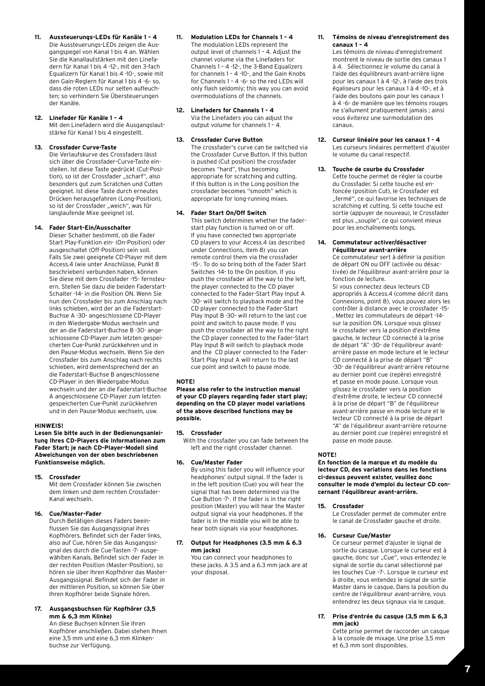 Reloop ACCESS.4 User Manual | Page 7 / 12