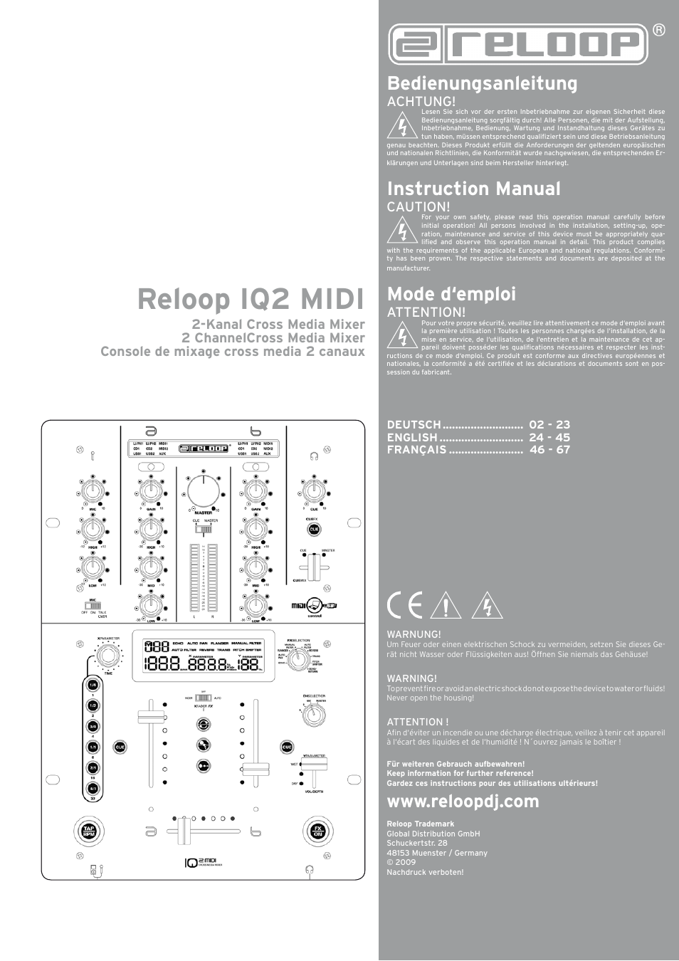 Reloop IQ2 MIDI User Manual | 69 pages