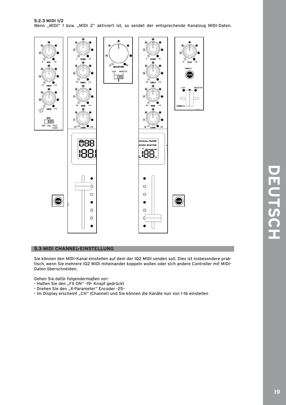 3 midi channel-einstellung | Reloop IQ2 MIDI User Manual | Page 19 / 69