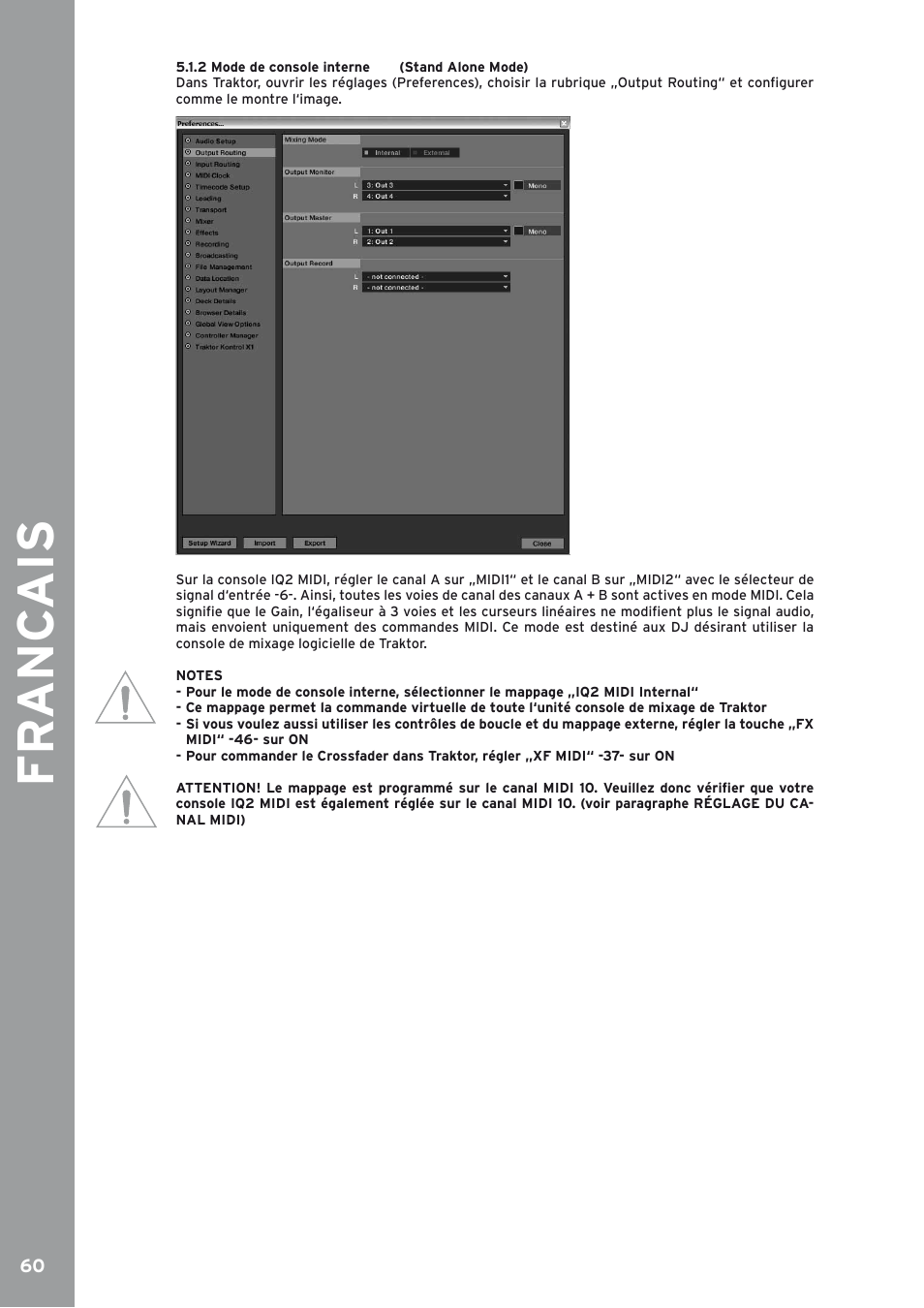 Fr anc ais | Reloop IQ2 MIDI User Manual | Page 61 / 69