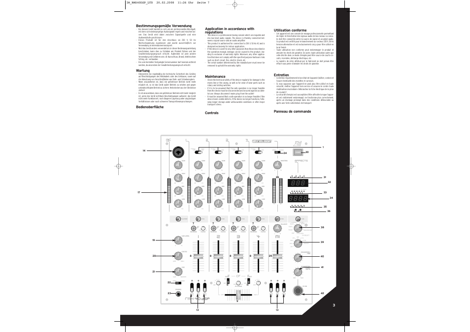 Reloop RMX-40 DSP LTD. User Manual | Page 3 / 8