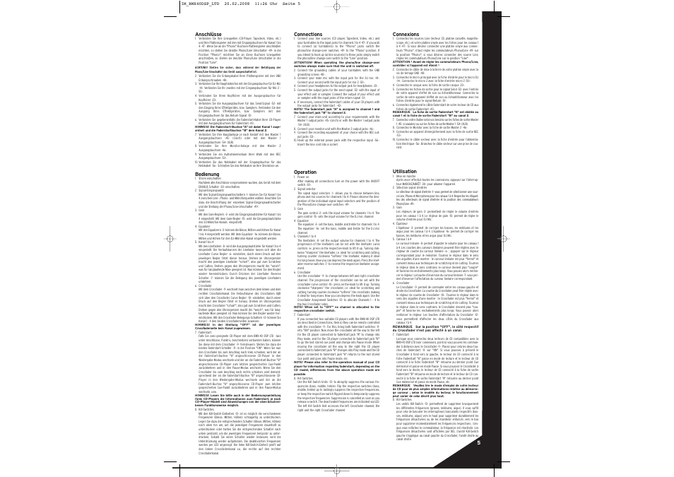 Reloop RMX-40 DSP LTD. User Manual | Page 5 / 8