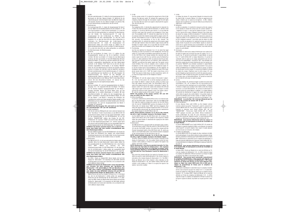 Reloop RMX-40 DSP LTD. User Manual | Page 6 / 8