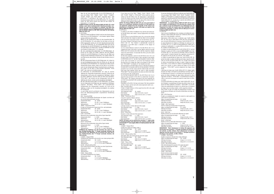 Reloop RMX-40 DSP LTD. User Manual | Page 7 / 8