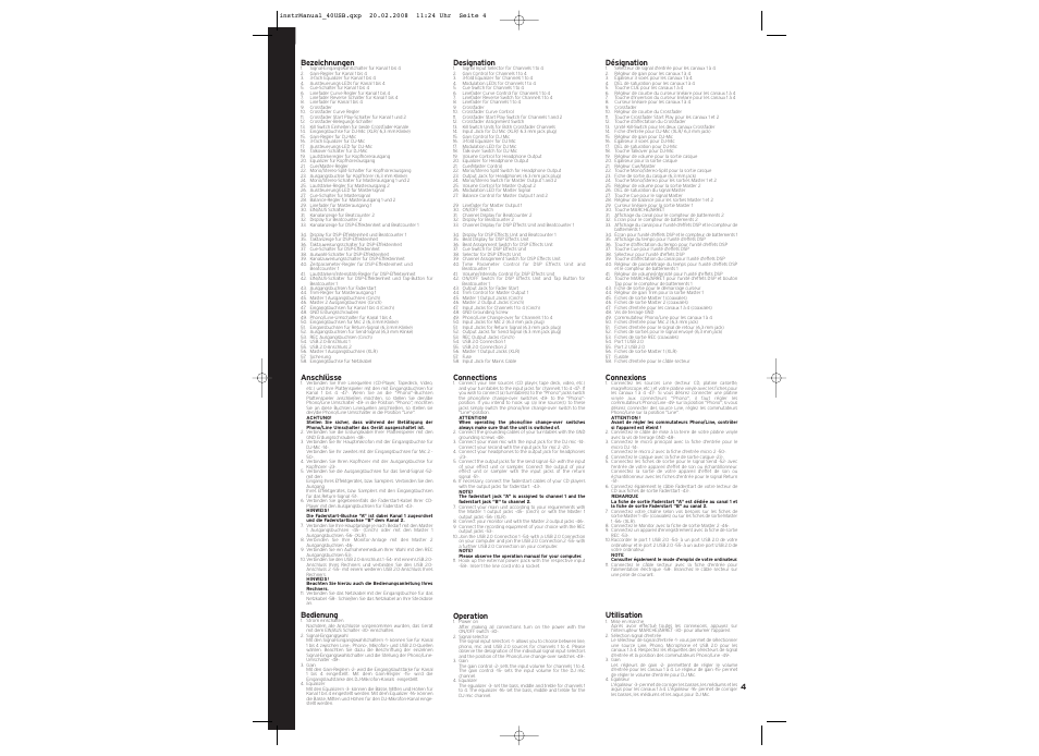 Reloop RMX-40 USB User Manual | Page 4 / 8