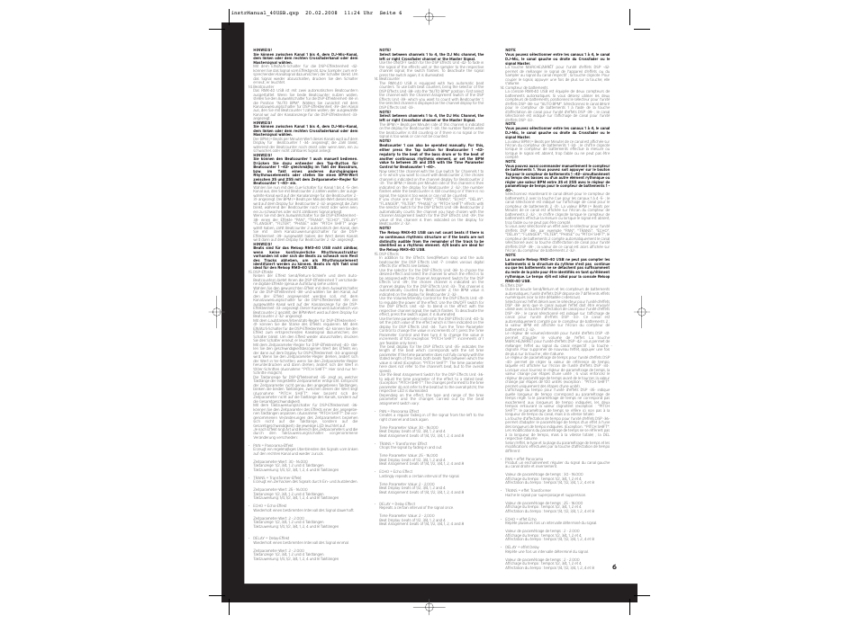 Reloop RMX-40 USB User Manual | Page 6 / 8