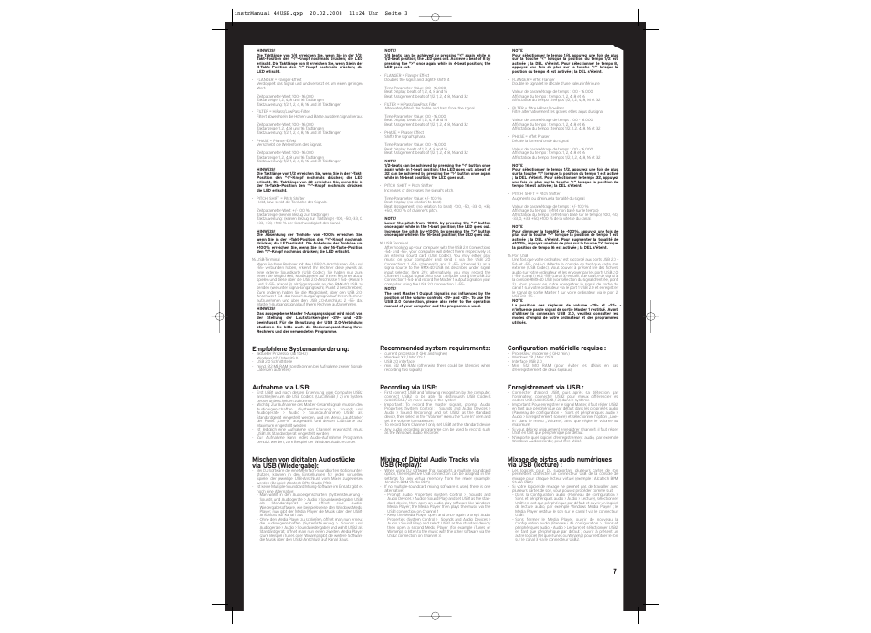 Reloop RMX-40 USB User Manual | Page 7 / 8