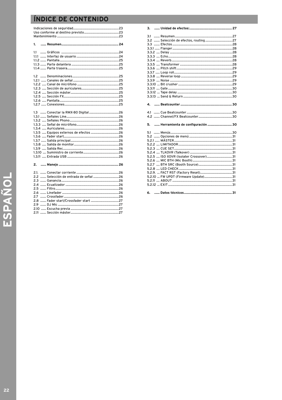 Reloop RMX-80 DIGITAL User Manual | Page 22 / 44