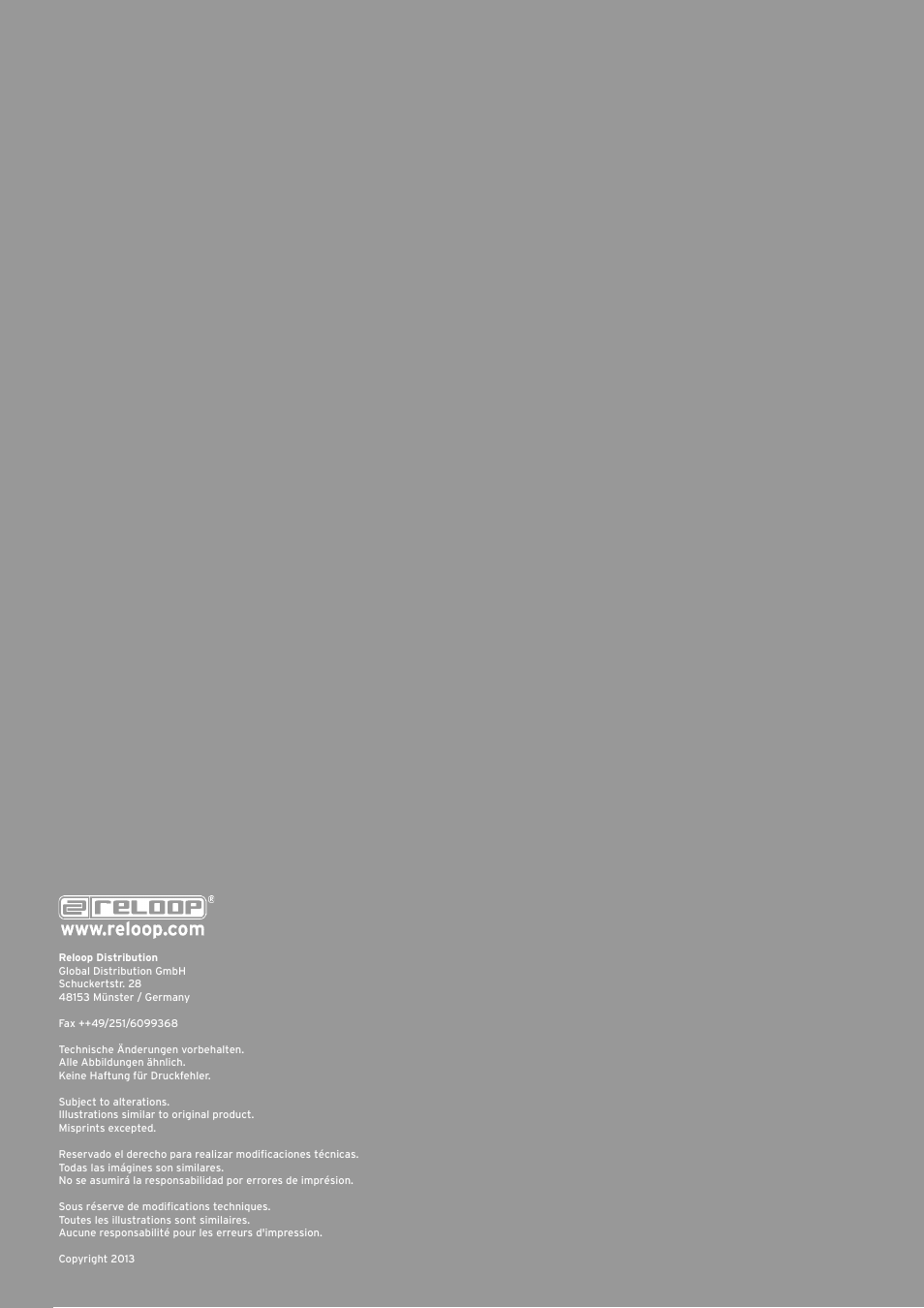 Fr ançais | Reloop RMX-80 DIGITAL User Manual | Page 44 / 44