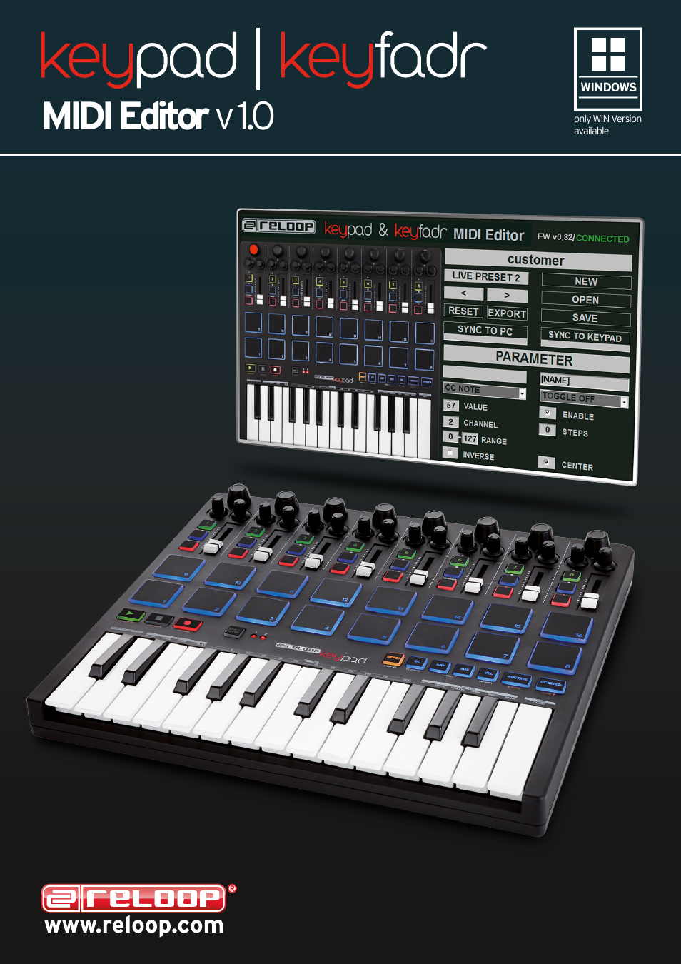 Reloop KEYPAD - MIDI Editor Guide User Manual | 3 pages