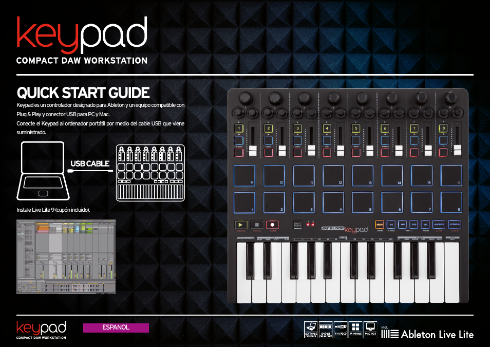 Espanol, Quick start guide | Reloop KEYPAD - Quickstart Guide User Manual | Page 13 / 16