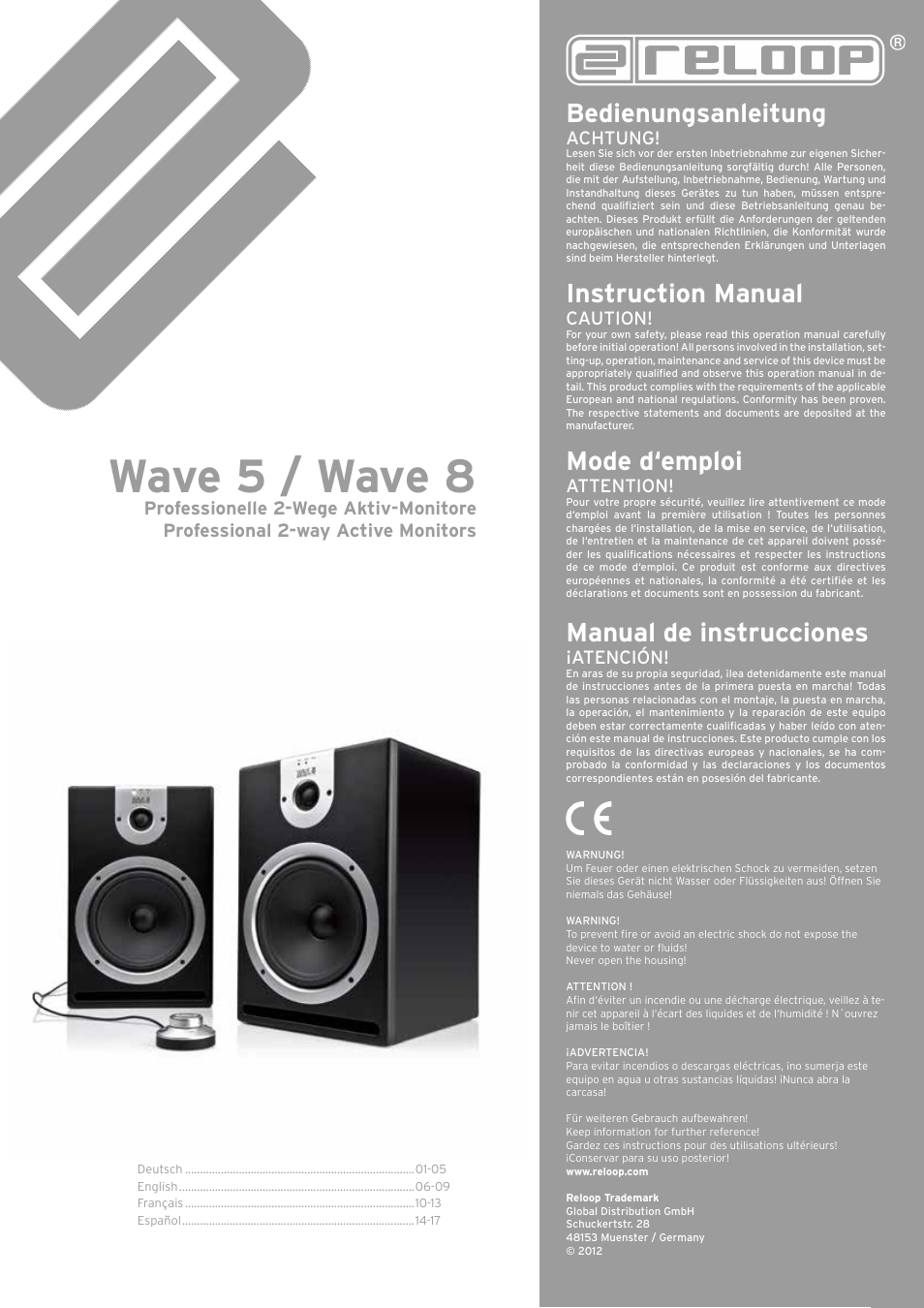 Reloop WAVE 8 User Manual | 20 pages