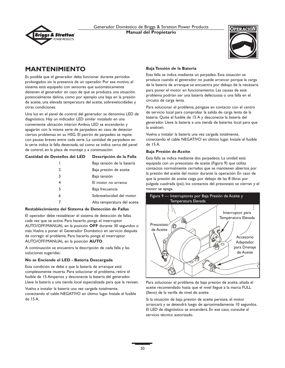Mantenimiento | Briggs & Stratton 01815-0  EU User Manual | Page 30 / 52