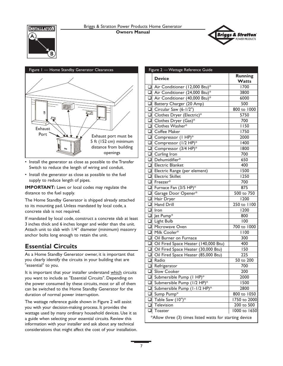 Essential circuits | Briggs & Stratton 01815-0  EU User Manual | Page 7 / 52