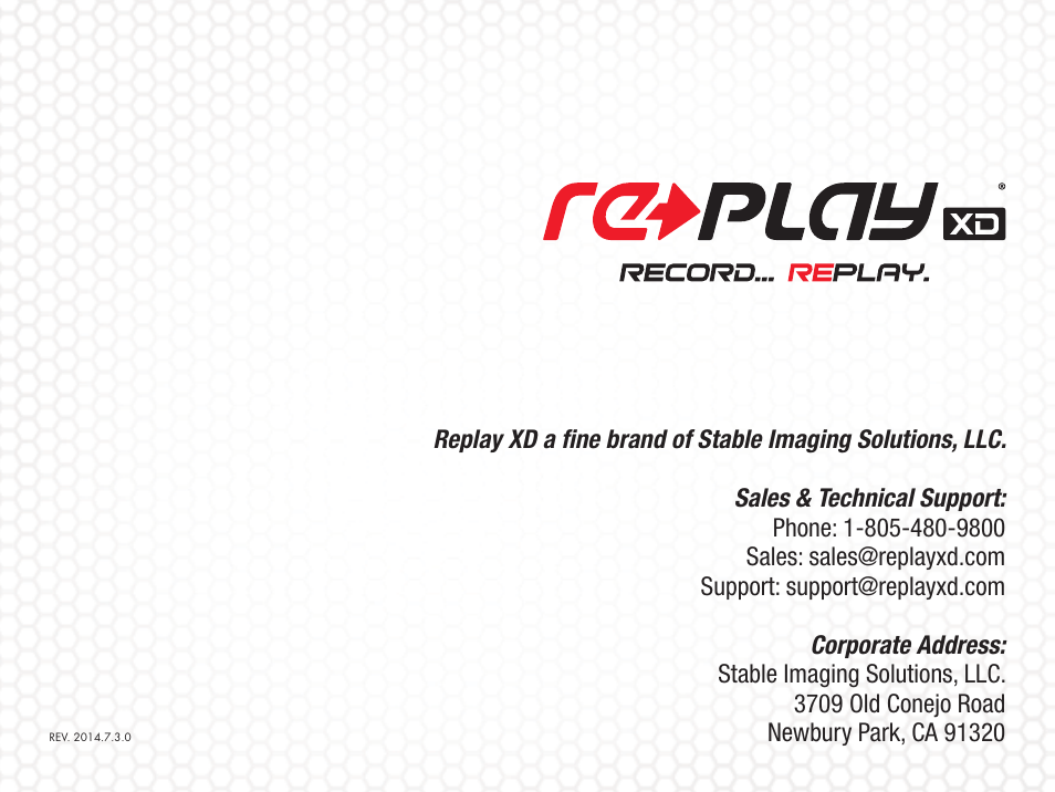 Replay XD Prime X User Manual | Page 28 / 28