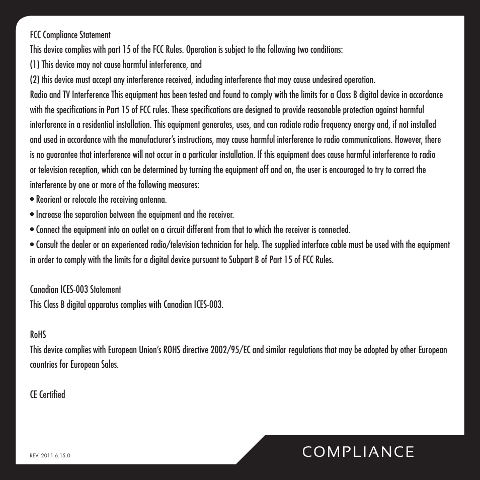 Co m pli a n ce | Replay XD 1080Mini User Manual | Page 14 / 94