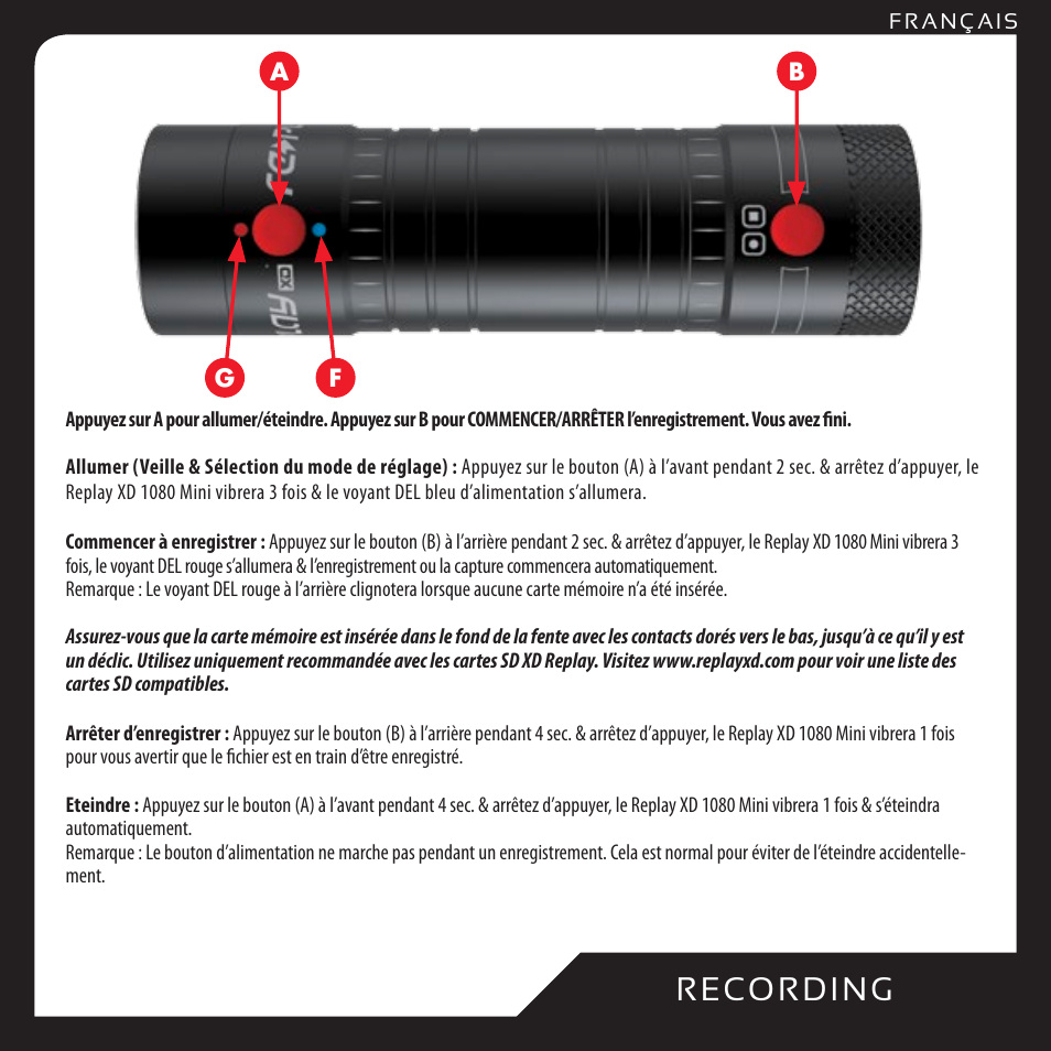 Replay XD 1080Mini User Manual | Page 16 / 94