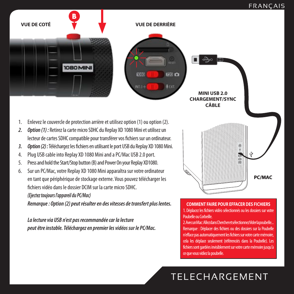 T elech a rg em en t | Replay XD 1080Mini User Manual | Page 23 / 94