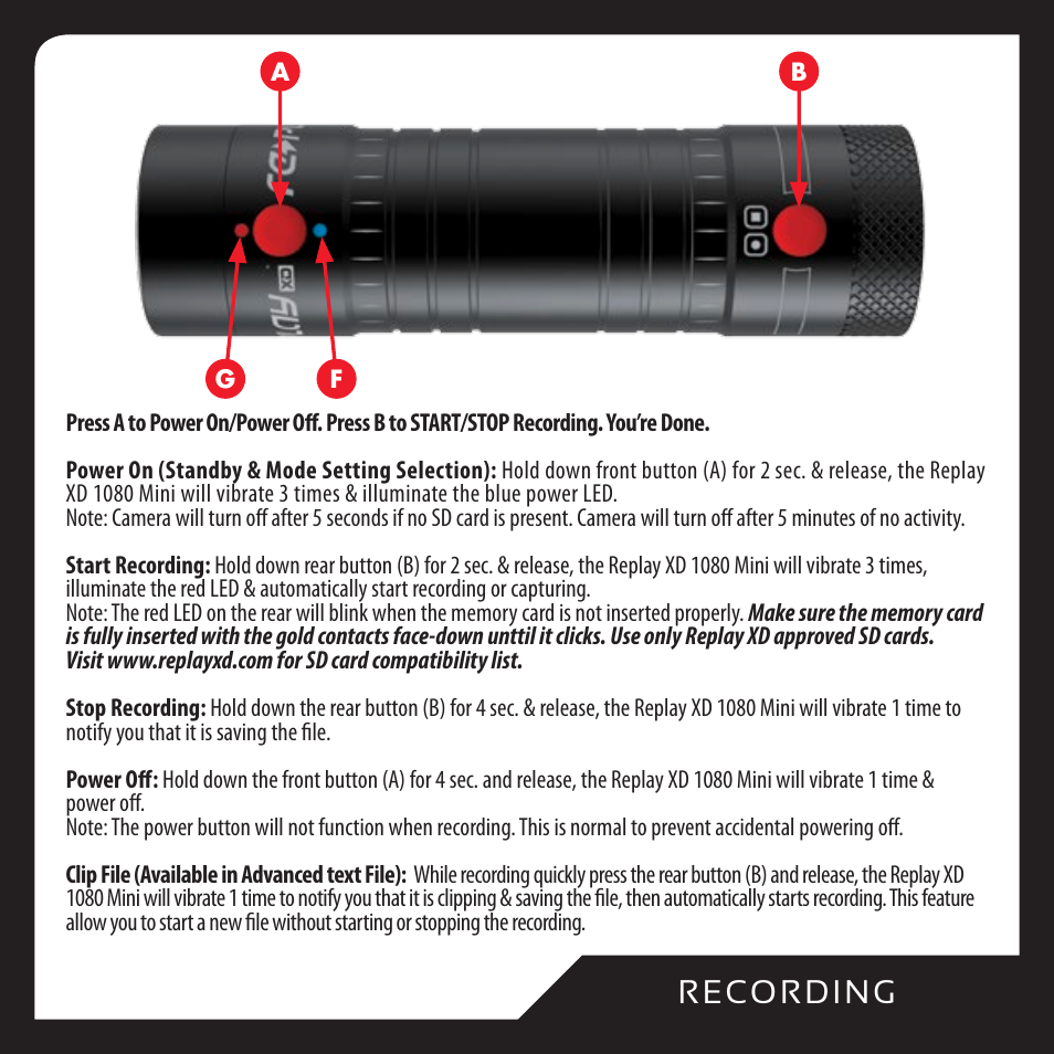 Replay XD 1080Mini User Manual | Page 3 / 94