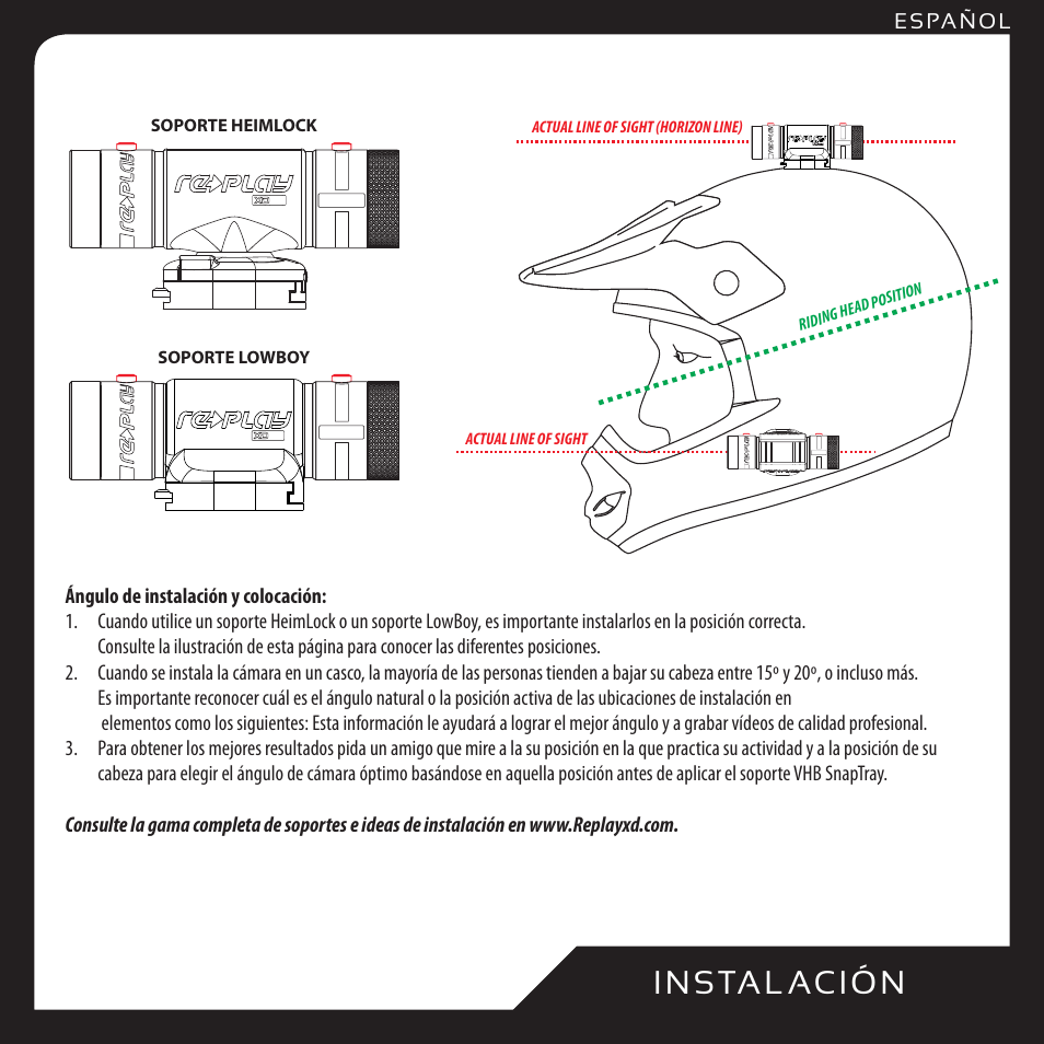 I n s ta l aci ó n | Replay XD 1080Mini User Manual | Page 47 / 94