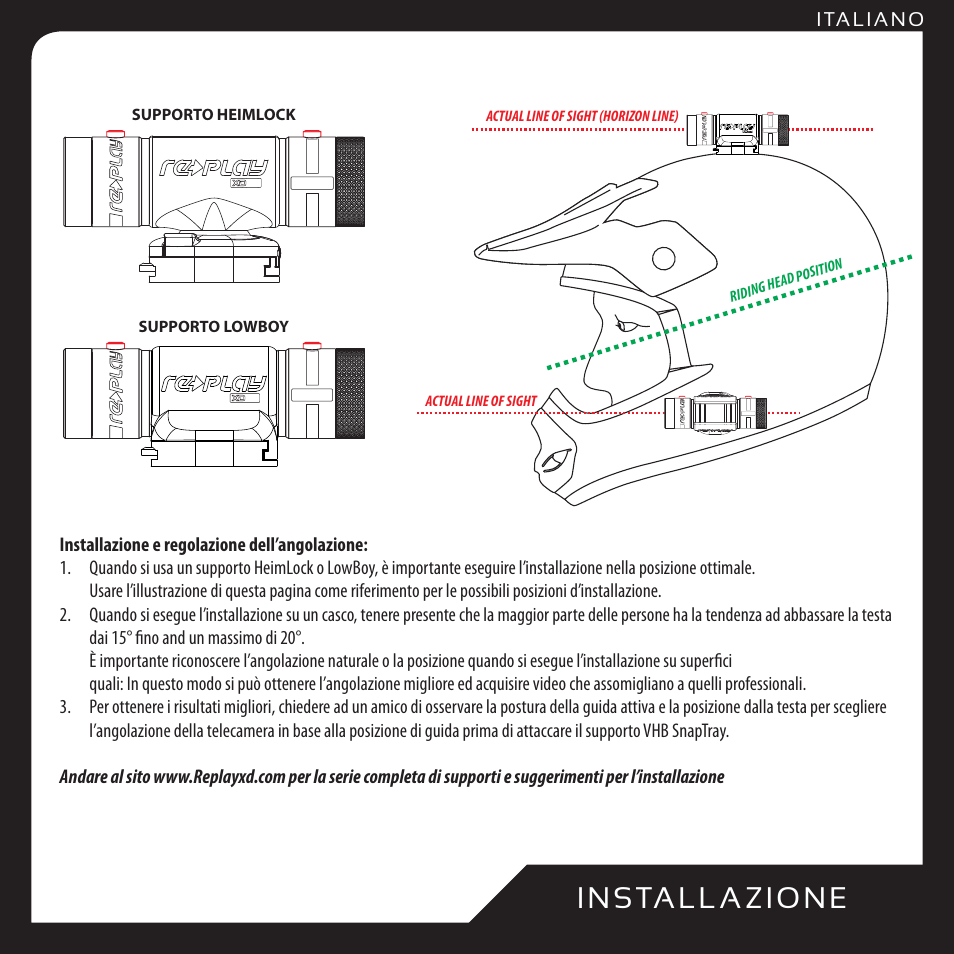 I n s ta ll a zi o n e | Replay XD 1080Mini User Manual | Page 73 / 94