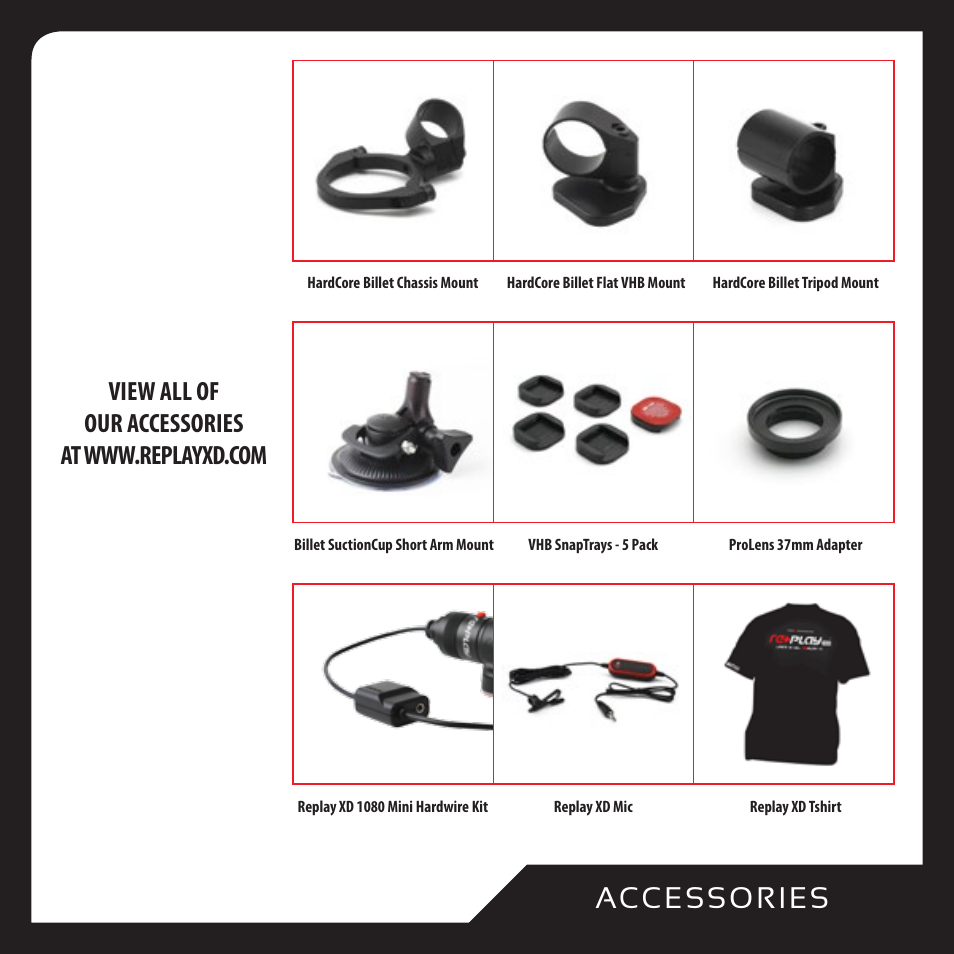 Accesso r i es | Replay XD 1080Mini User Manual | Page 93 / 94