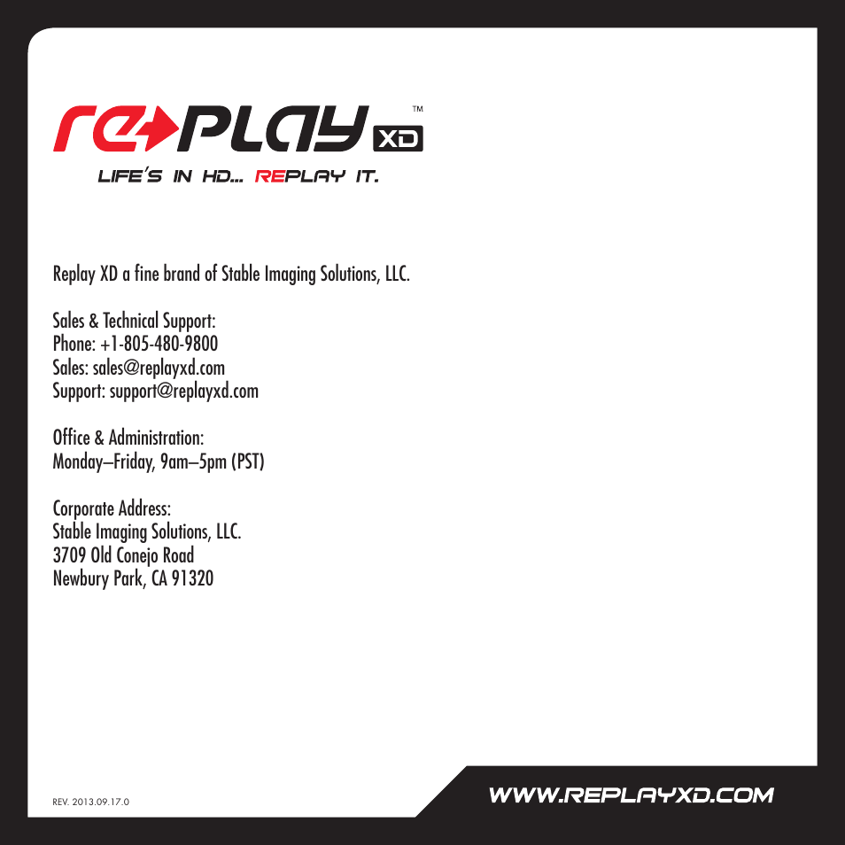 Replay XD 1080Mini User Manual | Page 94 / 94