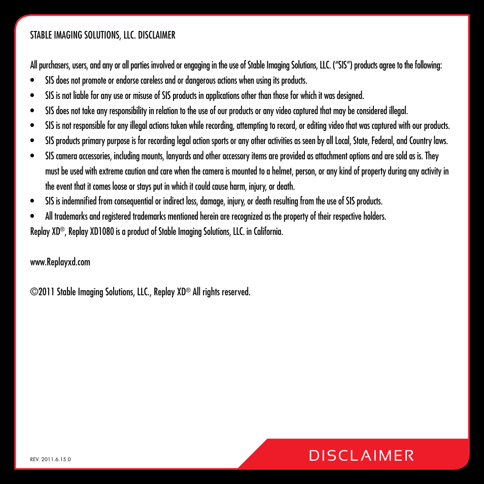 Replay XD XD1080 User Manual | Page 17 / 20