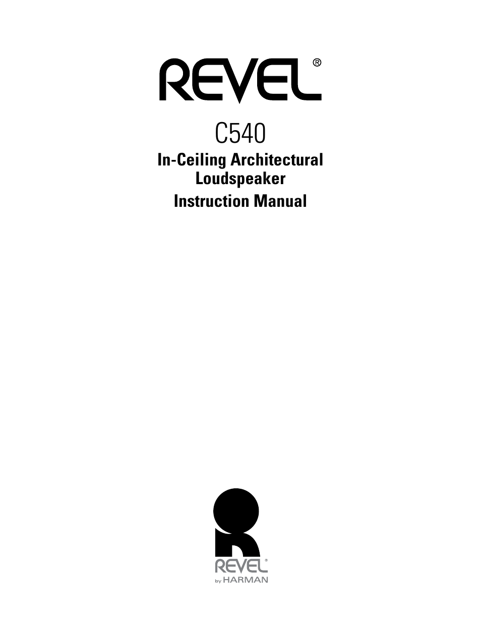 Revel C540 User Manual | 7 pages