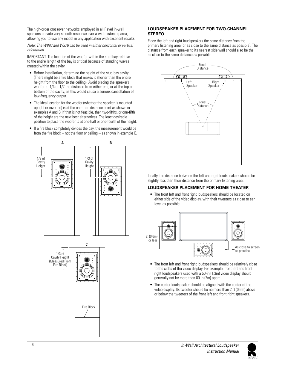 Revel W990 User Manual | Page 4 / 9