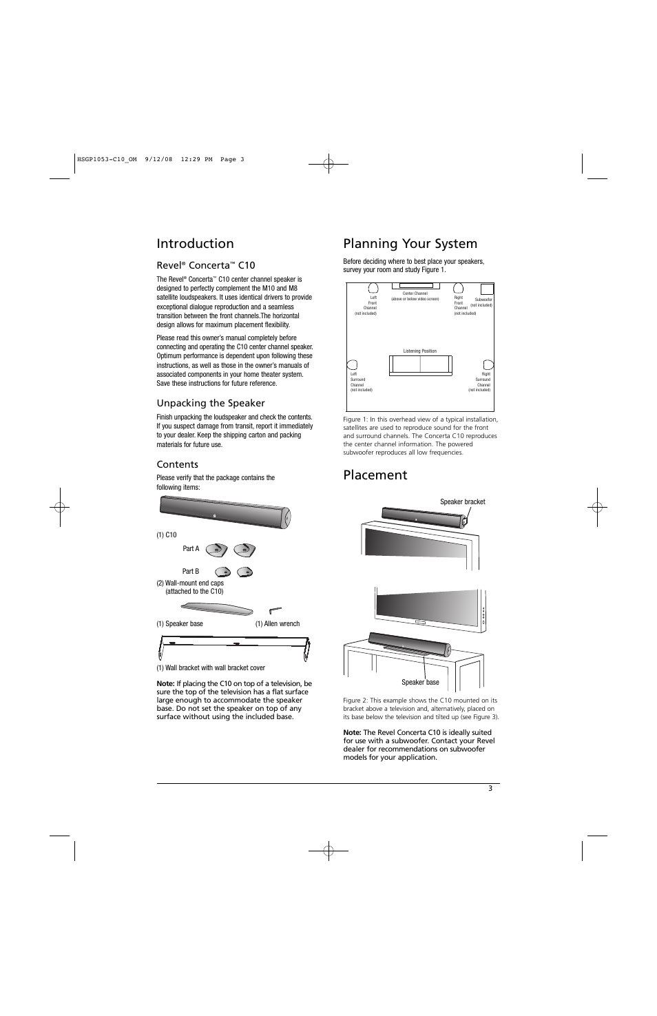 Revel C10 User Manual | Page 3 / 9