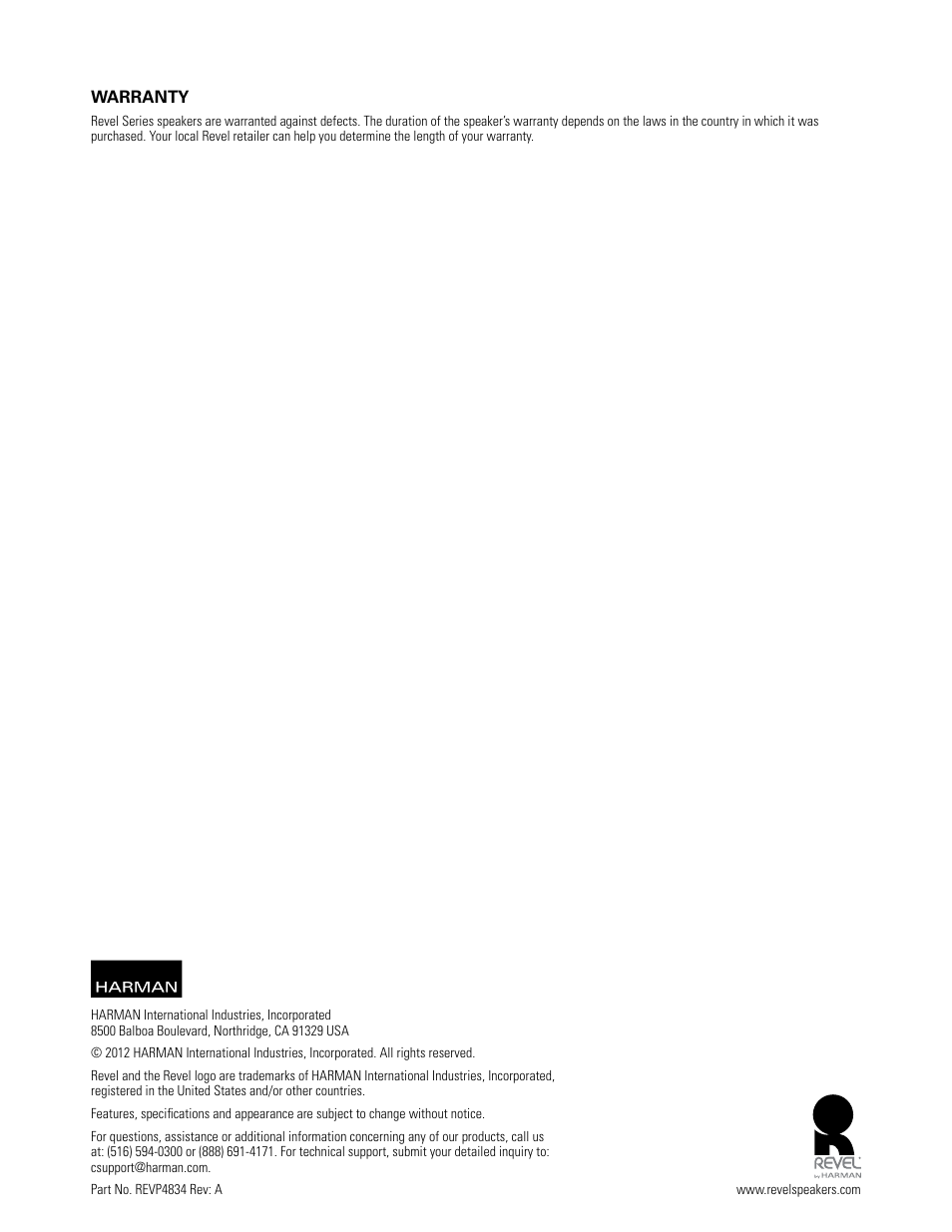 Revel C208 User Manual | Page 10 / 10