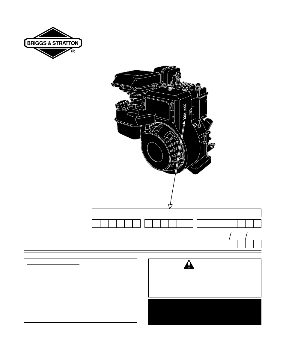 Briggs & Stratton 91200 User Manual | 20 pages