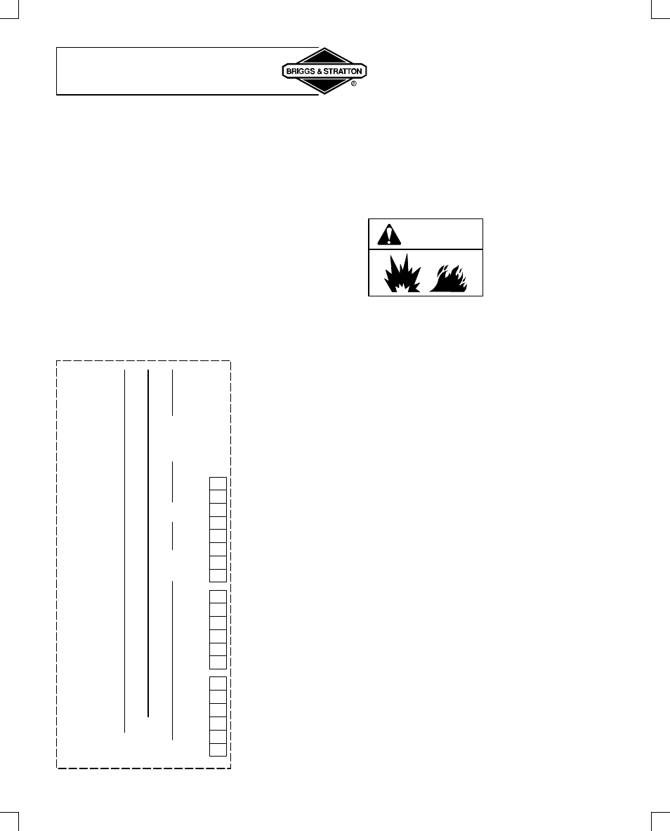 Service & storage, Warning | Briggs & Stratton 91200 User Manual | Page 16 / 20