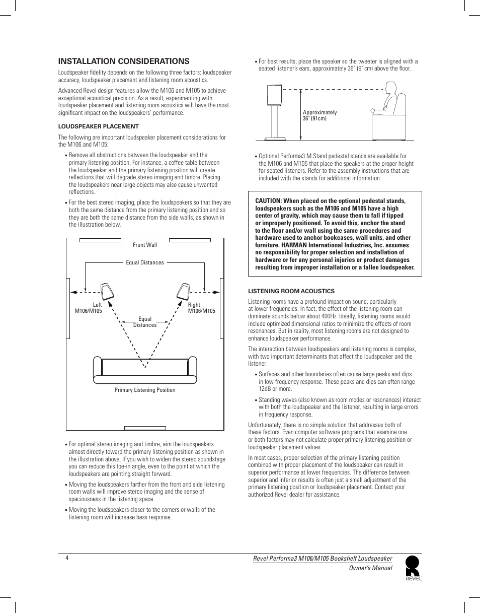 Revel M106 User Manual | Page 4 / 8