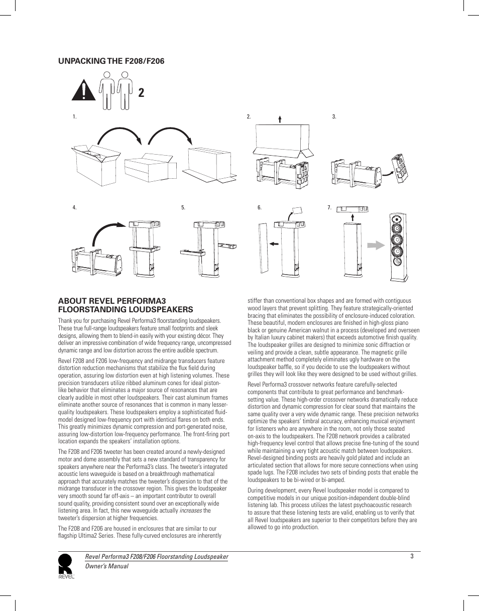 Revel F208 User Manual | Page 3 / 13