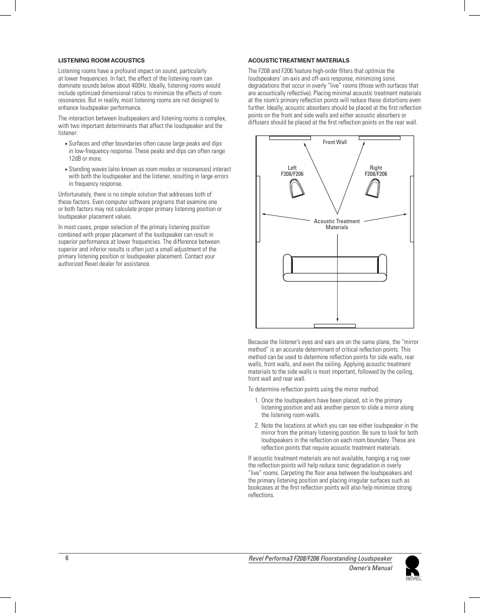 Revel F208 User Manual | Page 6 / 13