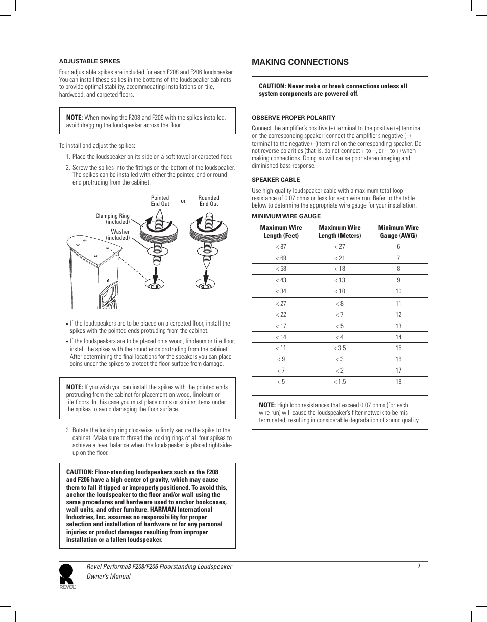 Revel F208 User Manual | Page 7 / 13